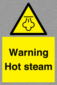 Warning Hot steam